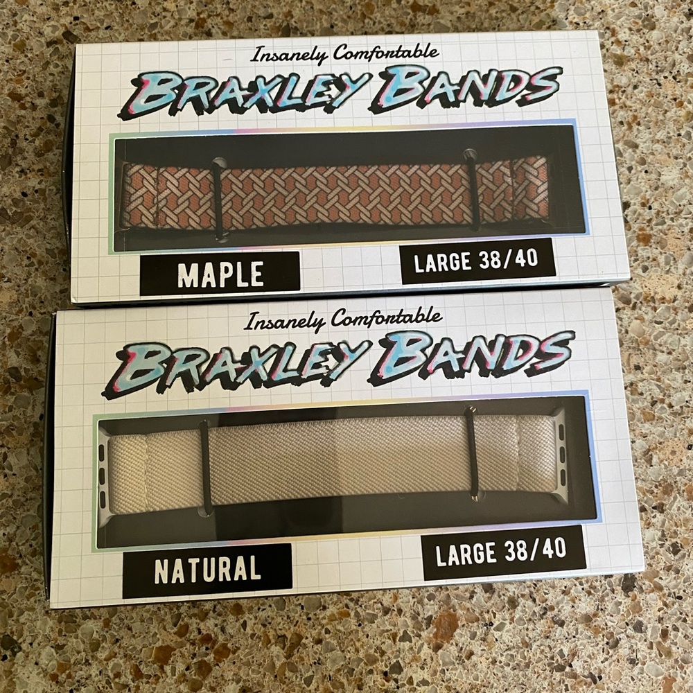 Braxley Bands, sz Large (38/40) in Maple & Natural